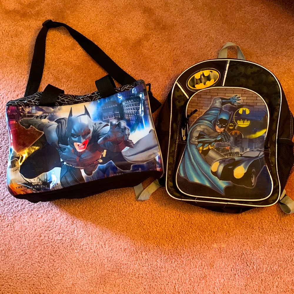 Batman Backpack and Overnight Bag